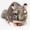 Shila Peluche Chinchilla Gris 28 cm Peluche Souris Laine