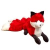 GRIER Super Mignon Doux Blanc Rouge Neuf Queues Renard en Peluche Animaux en Peluche Neuf Queues Kitsune Poupées Cadeaux Créa