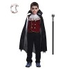  NA Déguisement Vampire Halloween Garçons Costume Vampire Gothique Carnaval Soirée Noir, 6-9 ans 