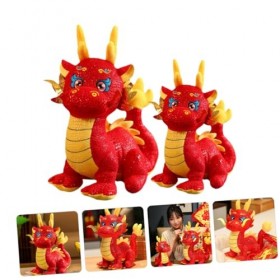 Toyvian 2 Pièces Poupée Dragon Chinois Fournitures De Fête du Nouvel an Poupées De Dragon Chinois Dragon du Zodiaque 2024 Pou