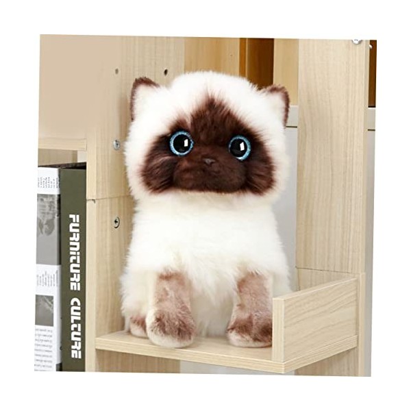 Toyvian 1Pc Chat Marionnette Peluche Douce Poupée Chat Riolu Peluche Poupée Ornement Chat Animal Bébé Poupée Chimmy Peluche A