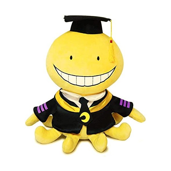 Manga Peluche Koro Sensei Salle de Cours Personnage Poulpe Peluche Jouet Poupée Drôle Farci Jaune Dessin Animé Jeter Oreiller