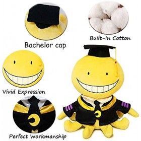 Manga Peluche Koro Sensei Salle de Cours Personnage Poulpe Peluche Jouet Poupée Drôle Farci Jaune Dessin Animé Jeter Oreiller