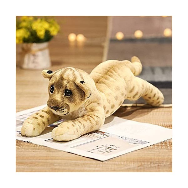 CAWACH Lion Peluche Jouet Lion Tigre léopard poupée poupée Oreiller Cadeau pour Enfants-B,39cm