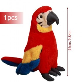 MiuxE Peluche Perroque Perroquet en Peluche Jouet Animal en Peluche Perroquet Figurine en Peluche Simulation Oiseau en Peluch