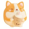 LICHENGTAI Animaux en Peluche Corgi Jouets en Peluche, Corgi Plush Oreiller Shiba Inu Étreindre Oreiller Rembourré Moelleux P