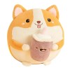 LICHENGTAI Animaux en Peluche Corgi Jouets en Peluche, Corgi Plush Oreiller Shiba Inu Étreindre Oreiller Rembourré Moelleux P