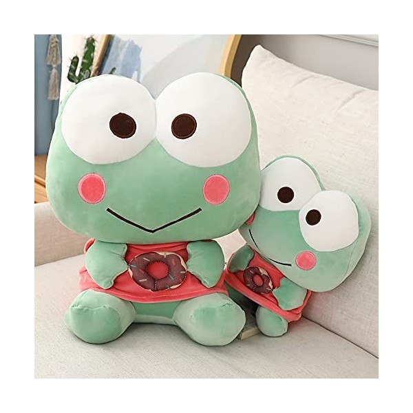 35cm-45cm Mignon Donuts Grenouille en Peluche Jouets en Peluche Coton Oreiller Enfants Jouets Kawaii Sourire Grenouille Poupé