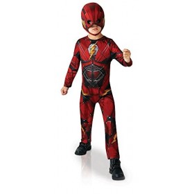 RUBIES - DC officiel - FLASH - Déguisement pour enfants classique FLASH Justice League-Taille 5-6 ans - Costume enfant The Fl