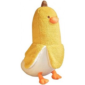shownicer Oreiller en Peluche Canard, Animaux en Peluche, Kawaii Banane Canard Peluche Géante, Jouet Doux Animal Poupée, Cous