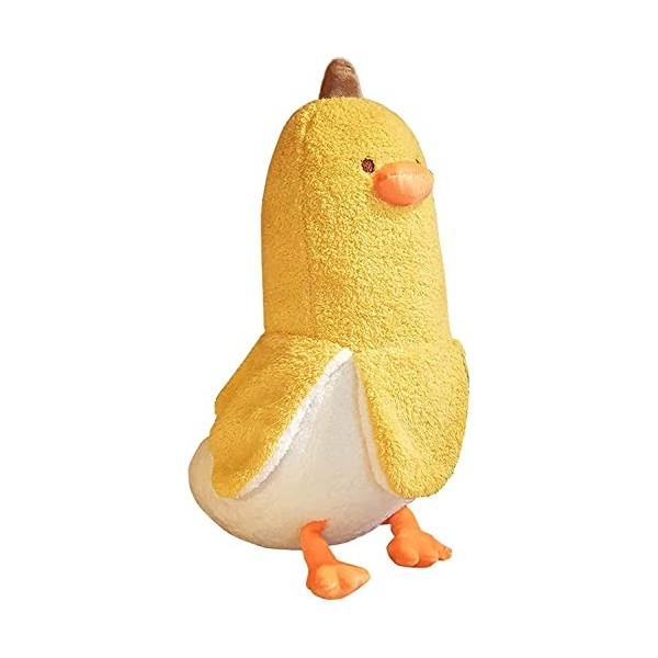 shownicer Oreiller en Peluche Canard, Animaux en Peluche, Kawaii Banane Canard Peluche Géante, Jouet Doux Animal Poupée, Cous