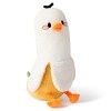 shownicer Oreiller en Peluche Canard, Animaux en Peluche, Kawaii Banane Canard Peluche Géante, Jouet Doux Animal Poupée, Cous