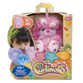 RPM Licensing- Curlimals 3709-Bibi Le Lapin, Peluche Interactive, 45 Sons et réactions, dès 3 Ans, 3709