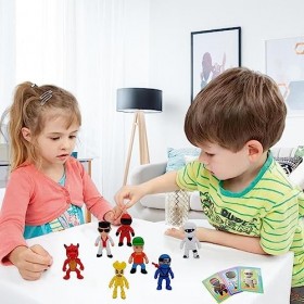 Stumble Guys Figurine, 24 Pièces Mini Ensemble De Figurines Stumble Guys Avec Cartes, Jouets Réalistes Pour Gars Collection D