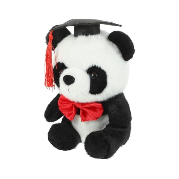 Toyvian Grad Panda Ours en Peluche Graduation Panda en Peluche Panda en Peluche avec Casquettes 2024 Graduation Poupées Gradu