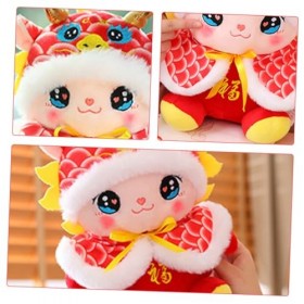 HOOTNEE Chinois Nouvel an Chinois Nouvel an Présente Jouets Le 2024 Chinois Nouvel an Décoration Peluche Dragon Mascotte Drag