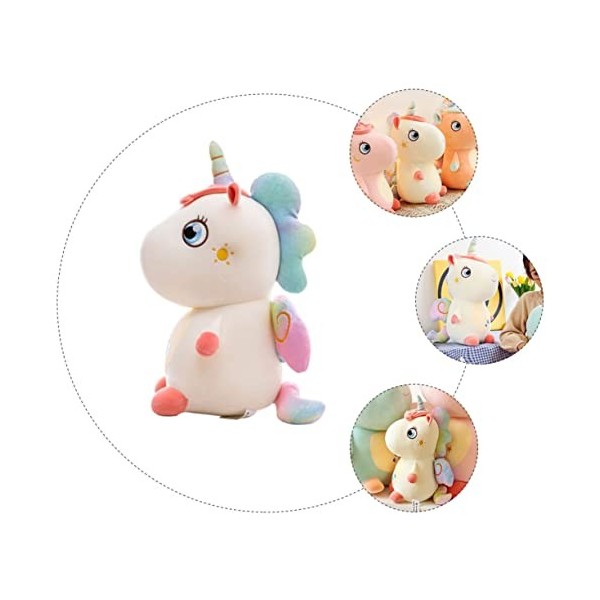 DIKACA 1 Pc Poupée Licorne Oreiller en Peluche Douce Poupée en Peluche Cadeaux De Noël Décor De Vacances Licornes en Peluche 