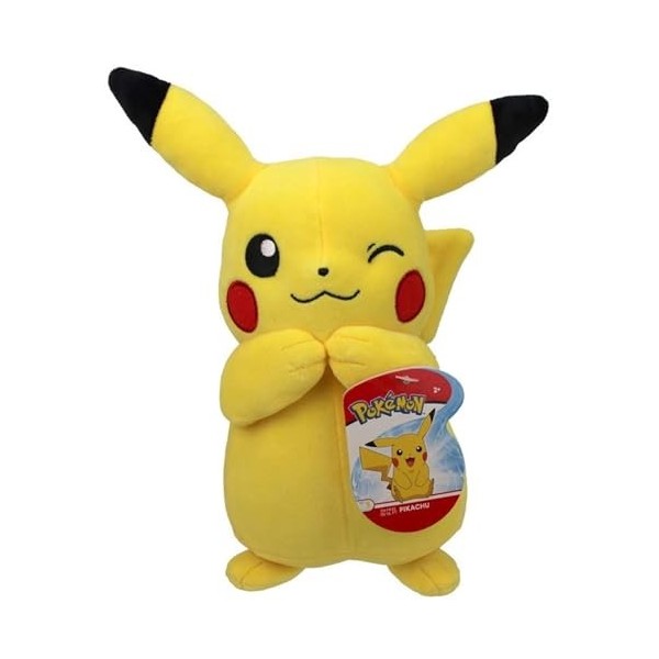 Pokemon- Pikachu Jouet Nouvelle 2022 – Peluche Licence Officielle, 95245, Multicolore, 20 cm