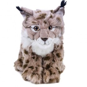 Teddys Rothenburg Doudou Lynx assis 27 cm Beige/noir Peluche Lomon