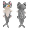 PEDEIECL Belle peluche requin chat poupée mignon dessin animé coussin doux en forme de requin ou chaton rembourré coussin lon