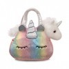 Aurora, 61253, Fancy Pals, Licorne Arc-en-Ciel Peek-a-Boo, 20 cm, Peluche, Multicolore