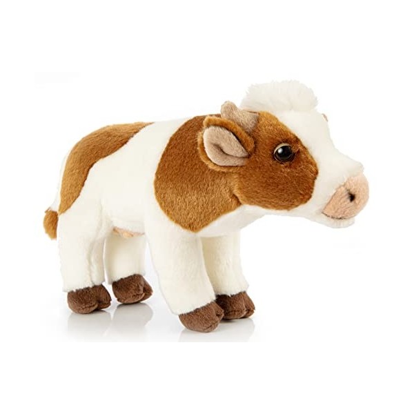 Uni-Toys - Bison, Assis – 29 cm Longueur – Bœuf en Peluche, Wisent, bœuf Sauvage, Doudou