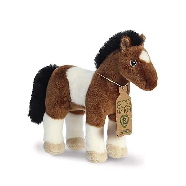 Aurora, 35051, Eco Nation Cheval, 28cm, Peluche éco-Responsable,Multicolore