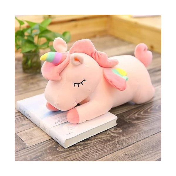 DHESSO 20 cm-120 cm Grand Ange Licorne poupée en Peluche Licorne poupée Enfants poupée Oreiller Doux Coussin Rose 30 cm