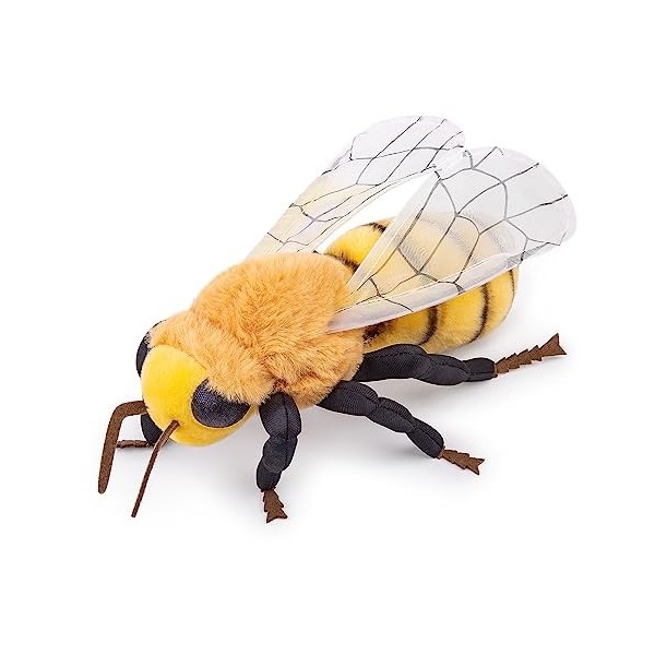 lilizzhoumax Jouets en Peluche Abeille 27cm/11”, Simulation Jouet en Peluche Abeille Poupée Réaliste Jouets Animaux Sauvages 