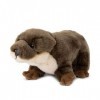 WWF Plüsch WWF - Peluche Loutre Européenne - Peluche Réaliste avec de Nombreux Détails Ressemblants - Douce et Souple - Norme