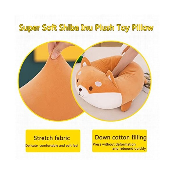 Aiuidun Shiba Inu Peluche Jouet Doux et Mignon Corgi Animaux en Peluche Chien câlin Oreiller Chiot poupée en Peluche Cadeau p