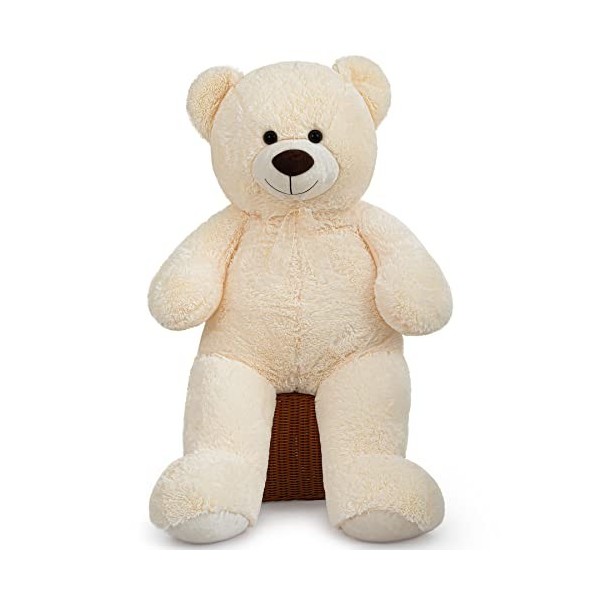 FAVOSTA Ours en Peluche 60cm Nounours Peluche Jouet Enfant Cadeau de Vacances Blanc