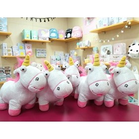 Peluche Gru 3, Mon préféré Villano - Licorne Fluffy avec paillettes 25 Cm - 760016659