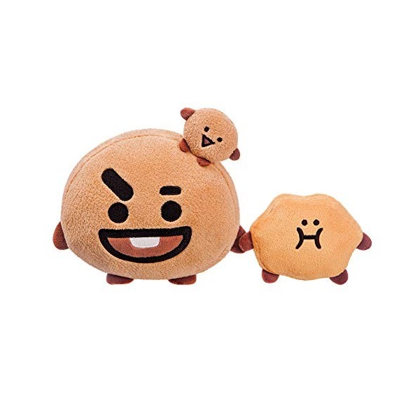 Aurora Other License Produits Officiels BT21 signés World, Peluche SHOOKY, Moyen modèle, 61322, Marron