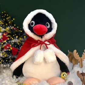 MAOWO Planet Décoration de renne, pingouin, en peluche, pingouin, 25,4 cm