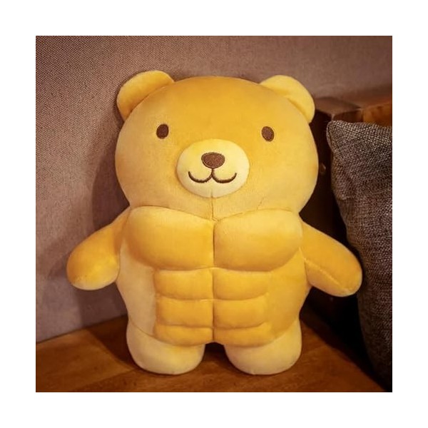 Mignon Pain Gros Muscle Ours en Peluche Animal Lion Poupée Douce Sommeil Câlin Oreiller Petite Amie Cadeau D’Anniversaire Gar