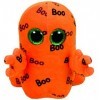 Carl ETTO TY 37192 Ghoulie Esprit avec Paillettes Yeux, Glubschi S, Beanie Boo S, Halloween Limité, Peluche, 15 cm, Orange