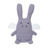 TROUSSELIER - Doudou Musical - Ange Lapin - 24 cm - Tissu Coton - Moderne Chic - Idéal Cadeau de Naissance - Lavable en Machi