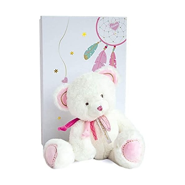 Doudou et Compagnie - Ours En Peluche - 22 cm - Blanc / Bleu - Attrape Rêve - DC3473