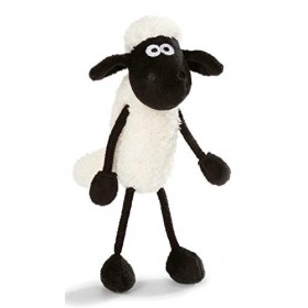 NICI- Peluches Shaun Le Mouton 15cm, 45844, Noir/Blanc
