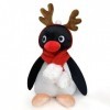 MAOWO Planet Décoration de renne pingu en peluche, pingouin, poupée en peluche, doudou 10,7 pouces