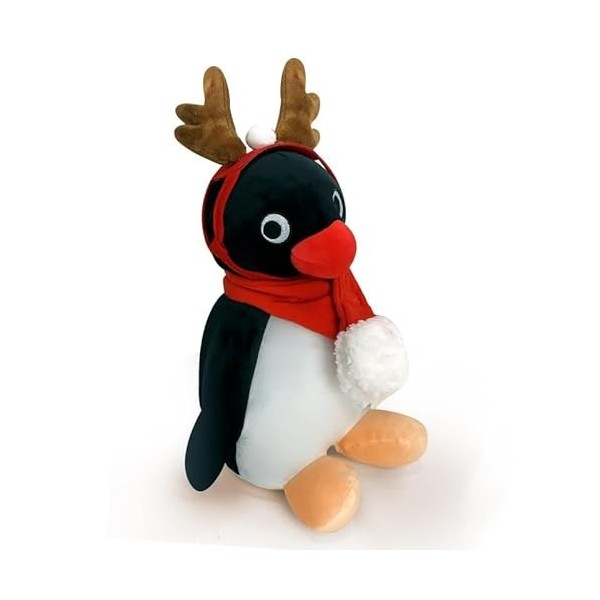 MAOWO Planet Décoration de renne pingu en peluche, pingouin, poupée en peluche, doudou 10,7 pouces