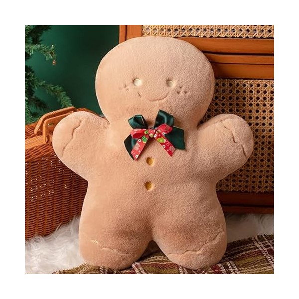 Peluche 45Cm Peluche Homme en Pain DÉpice Poupée Oreiller Canapé Coussin Décoratif Cadeau De Vacances