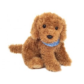 Teddy Hermann 91977 Goldendoodle Caniche Assis en Peluche avec garnissage recyclé 30 cm