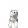 BIVVI Peluche Husky de Simulation, Animal, Chiot, poupée Douce et Mignonne, Cadeau déducation précoce, décoration de la Mais