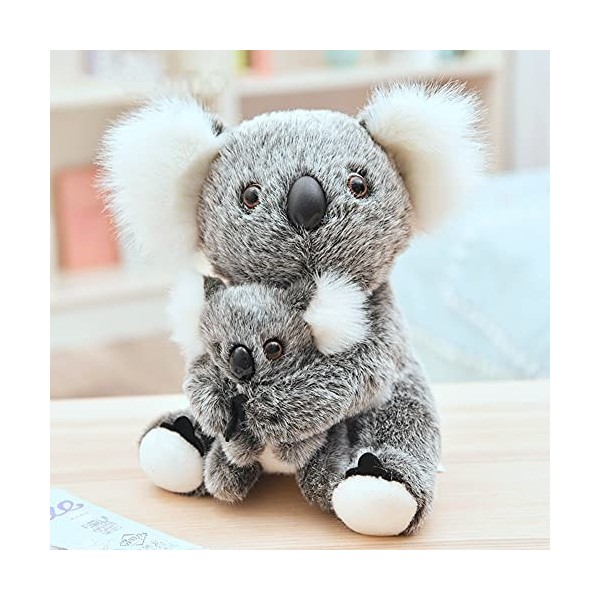 Koala Peluche Doux Koala Ours Mama et Bébé pour Enfants Filles Poupée Chiffon en Peluche Mignon Poupon Koala Adorable Jouet d