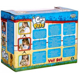 Emotion Pets Cry Pets , Peluche Chiot 22 cm, Qui boit Son biberon et pleure, Accessoires Vétérinaire, Jouet pour Enfants dès 