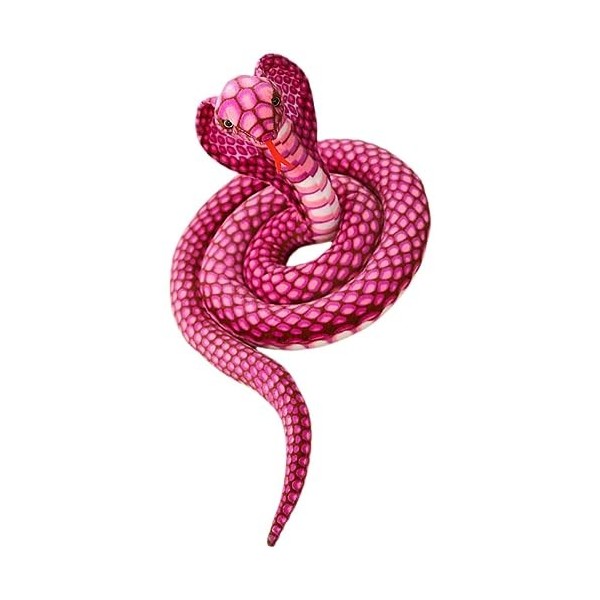 Toyvian Enfants Décor Animaux en Peluche Animaux en Peluche Courte Rose Décoratif en Peluche Jouet Beau Serpent Jouet Confort