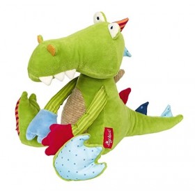 Sigikid 42847 Peluche Crocodile Patchwork Sweety pour Jouer et câliner en mélange de matériaux Doux pour bébés et Enfants, ga