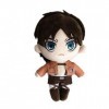 JunziWing Anime Attack on Titan Peluche Poupée Peluche, Figure Eren Jaeger Oreillers en Peluche, Enfants Cadeaux danniversai